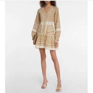 Veronica Beard Floral Lace Inset Button Front Mini Dress Size 4